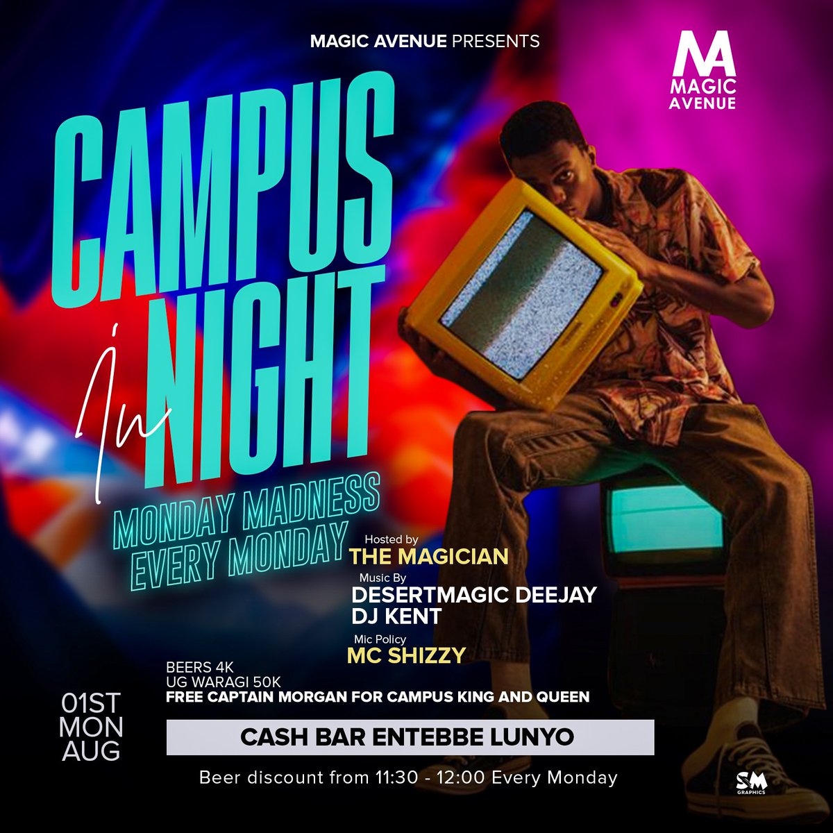 DesertmagicC's tweet photo. Here we are Cash Bar Entebbe every Monday is a Monday Madness Night let's all be there tunyumirwe https://t.co/ZrzzBvOwv7