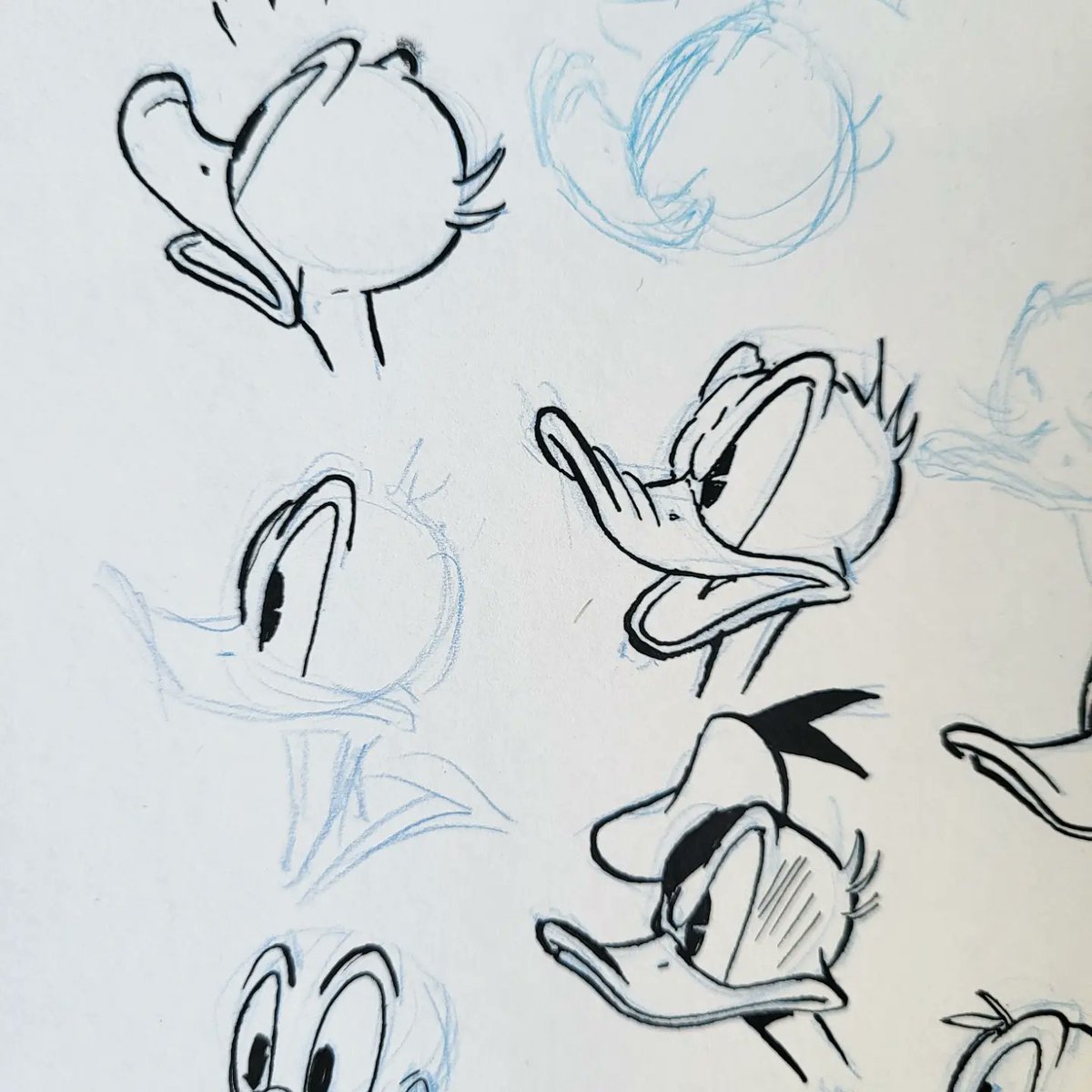 First try at inking with a pen... this will take time. Inking with a brush took me very long to get decent at and that too is different from using a brush pen or marker. I've been putting it off for ages because every time I've tried a dipping/fountain pen it was a disaster...