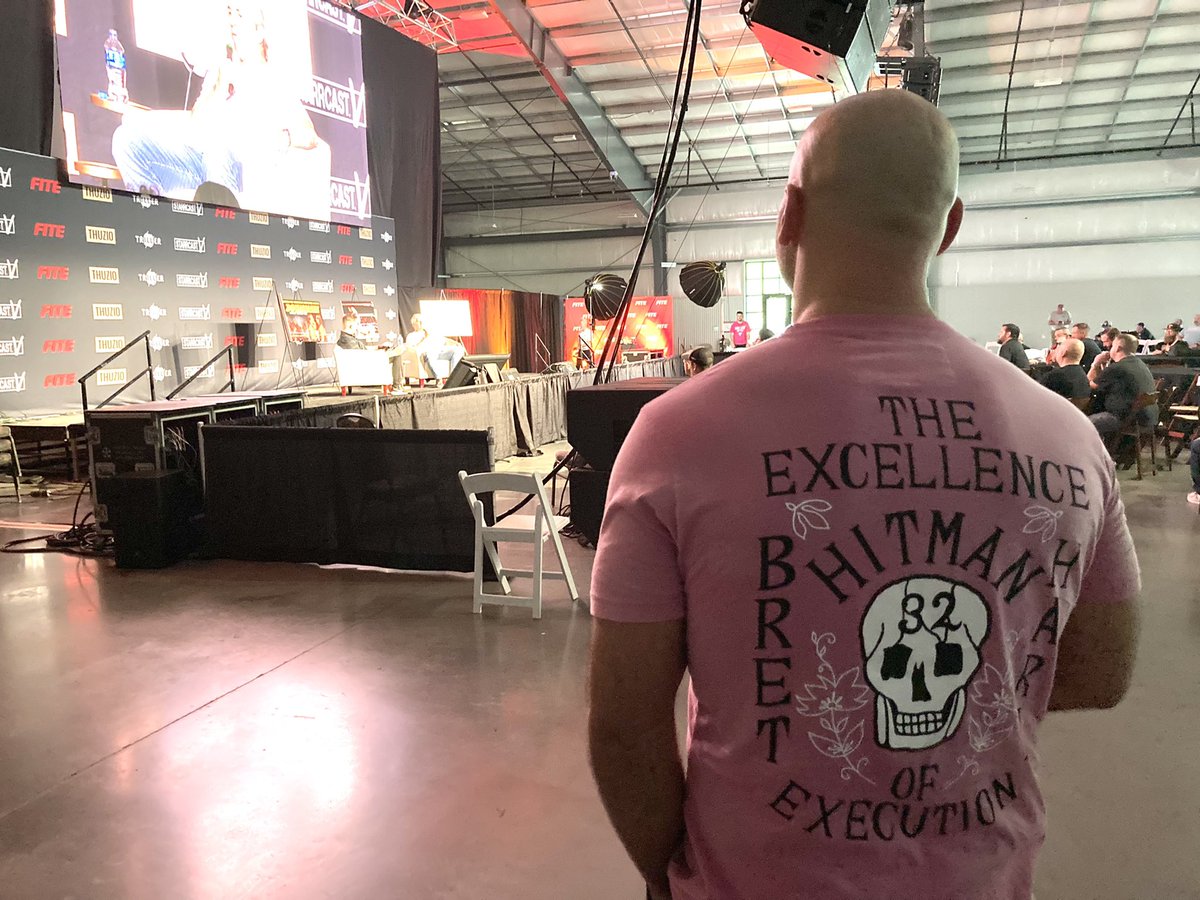 Just a dude watching his hero Bret Hart. @StarrcastEvents