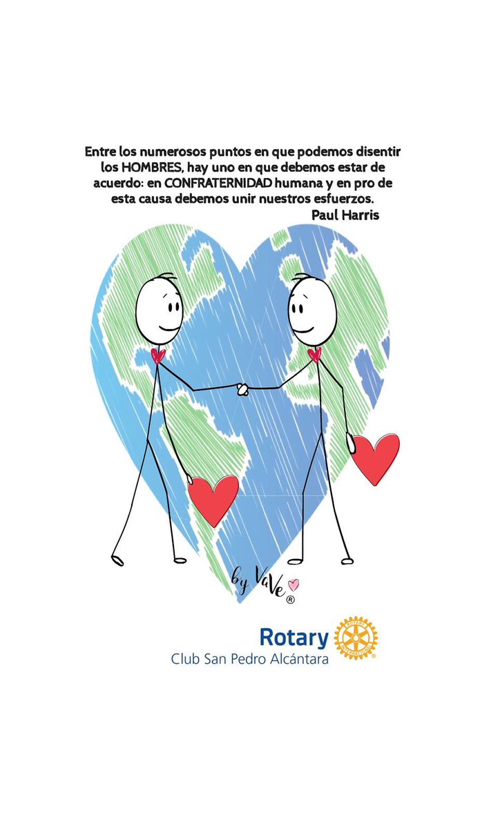 MundoRotario's tweet image. “Entre los numerosos puntos en que podemos disentir los HOMBRES,hay uno en que debemos estar de acuerdo: en CONFRATERNIDAD humana y en pro de esta causa debemos unir nuestros esfuerzos” Paul Harris(Fundador de Rotary)
#rotaryenespañol #rotaryuruguay #somosrotary #Paulharris
