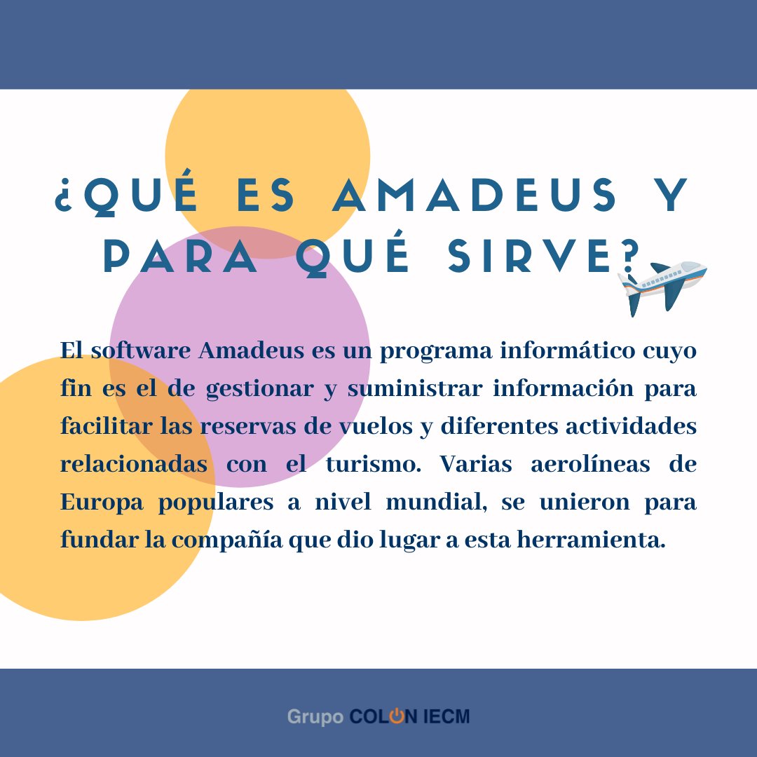Levanta la mano si has trabajado o trabajas en el sector turismo y conoces o has utilizado la herramienta Amadeus ✋

Esta empresa de origen español proporciona un software ya indispensable en miles de empresas asociadas al turismo 🛫

¿La conocías?👀

#GrupoColon #Amadeus