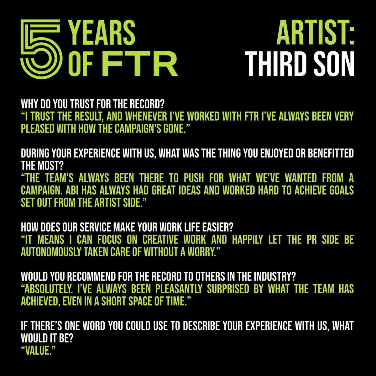 .@Third_Son_Music ❤️ #fortherecordpr #fiveyearsofFTR #thirdson #polymath #polymathlabel