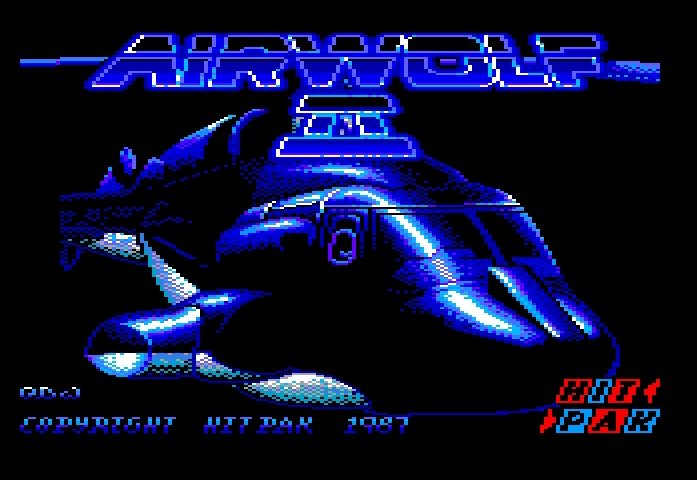 Wolfister_'s tweet photo. Mejorando a la primera parte, llegó #Airwolf2. En #AmstradCPC le falta color, port de Spectrum al canto. Pero el juego no está nada mal. #1Juegopordia https://t.co/iMItEYzg0w