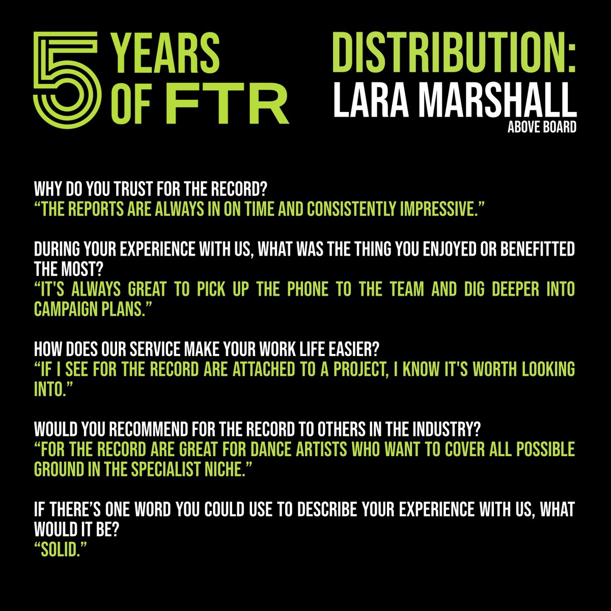 ❤️

#fortherecordpr #fiveyearsofFTR #aboveboard #aboveboarddistribution
