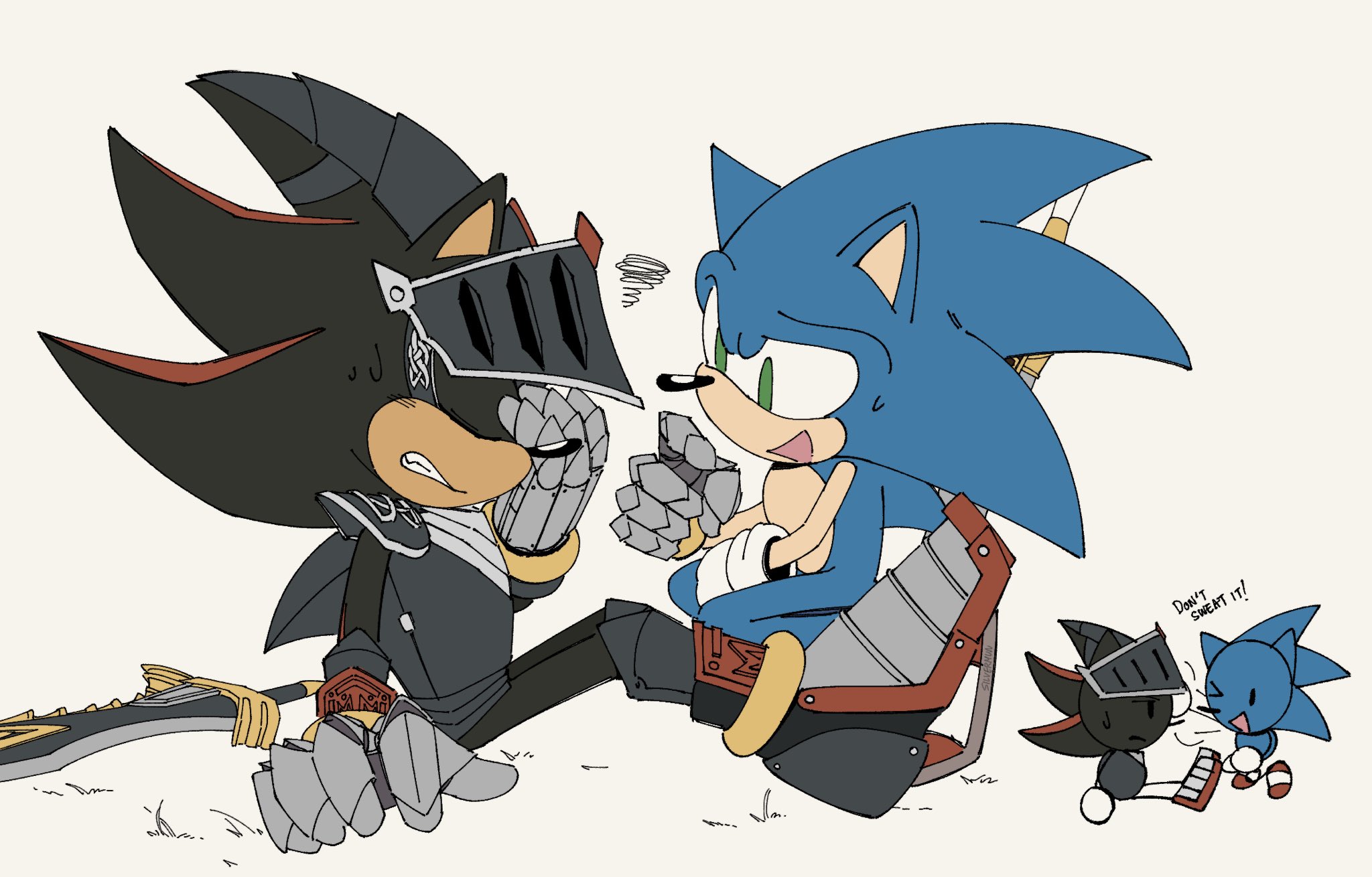 🌺💮ALE💮🌺 on X: #sonictober days 12 Knight, 13 Racing and 14 Reunion.  Sir Lancelot. Sonic, Shadow and Silver racing. Sonic got te 7 chaos  emeralds. #sonic #SonicTheHedgehog #sketches #sonicfanart  #shadowthehedgehog #fanart  /