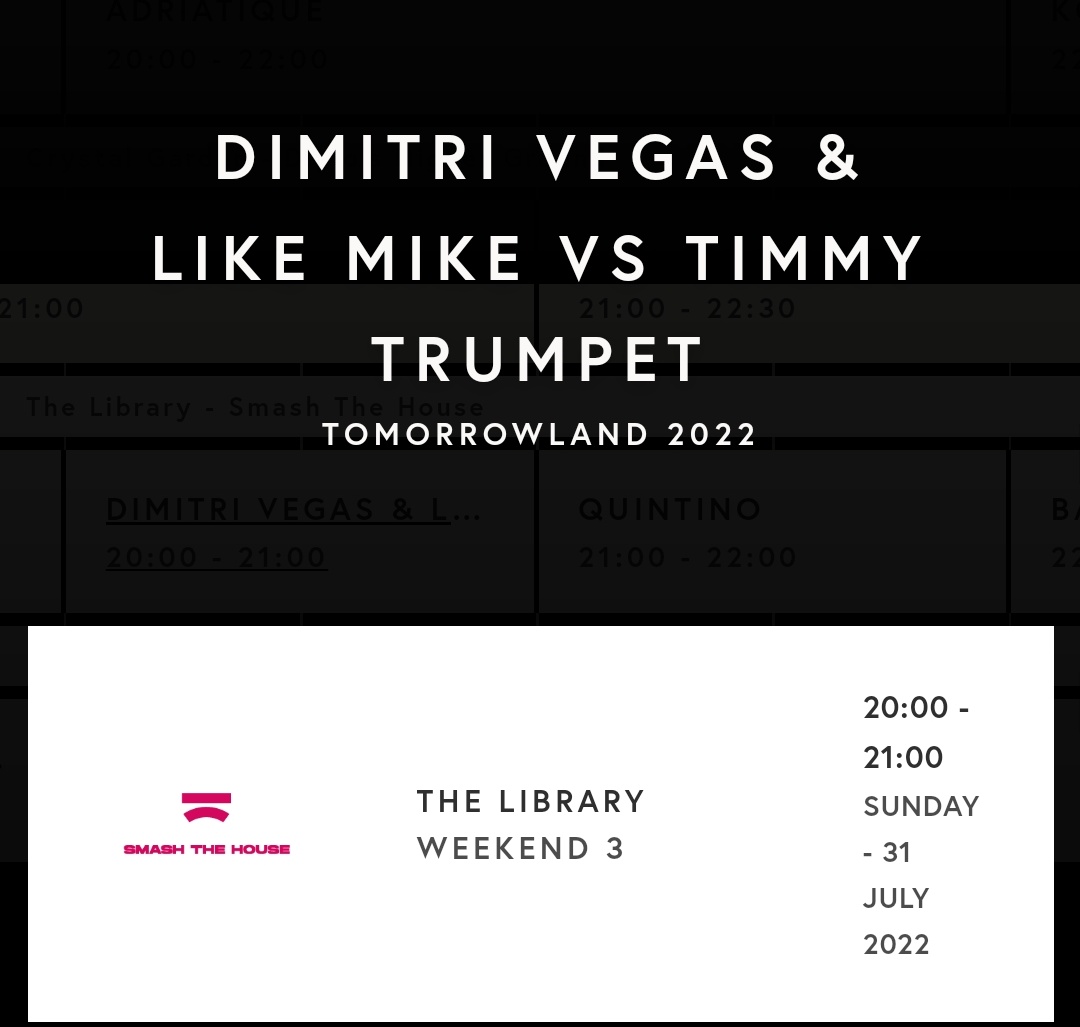 ximenalvskl's tweet photo. bueno, mañana Dimitri Vegas &amp; Like Mike se presentan en "The Library stage" de 8:00 pm a 9:00pm hora Bélgica 🇧🇪 es nuestra última esperanza. https://t.co/IzqtCEgzZG