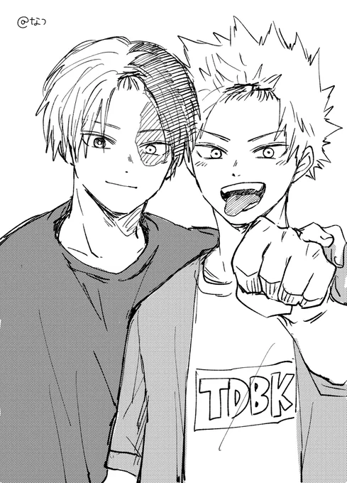 【轟爆】7/23ラプソディで配布したらくがき本の描き下ろしらくがき🥳 