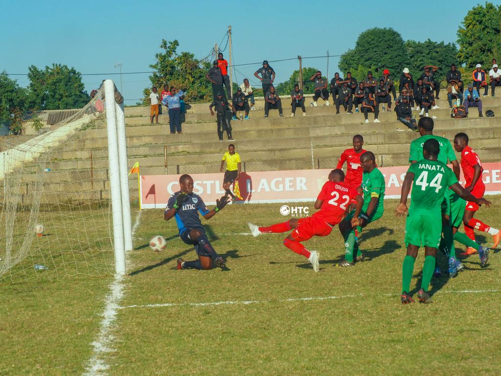 htc_zw's tweet photo. Goal bound ⚽. Dennis Dauda scores from close range to help @Blackrhinosfc1  beat Cranborne Bullets 1-0 in a @CastleLagerPSL fixture played at Vhengere Stadium on Saturday afternoon. @SportBriefZW @chifamba_hector @FossilAgro @eshonge @chasurachasura @Gem_boys_fc https://t.co/BWSbJna0Ce