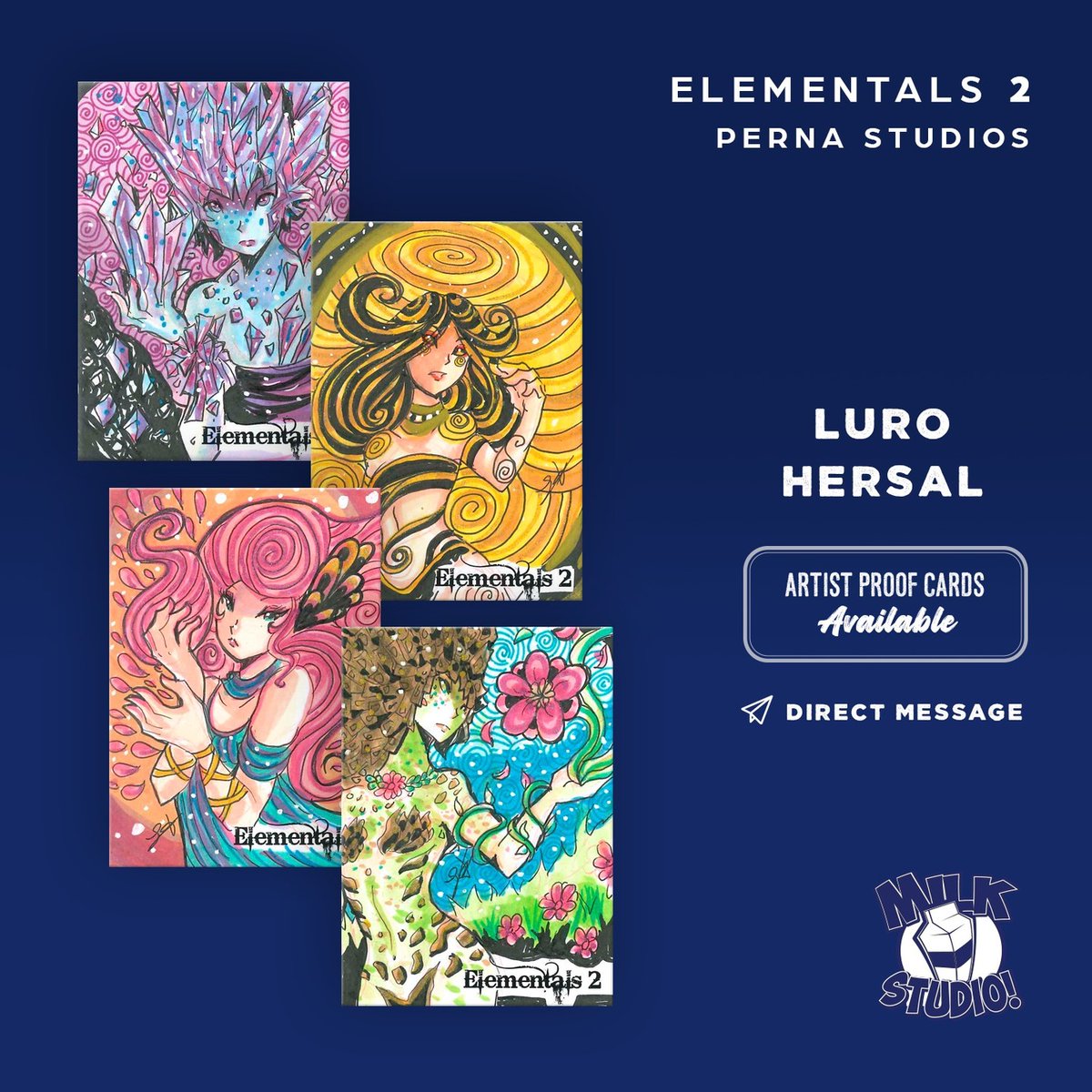 MilkStudio51's tweet photo. #artist #spotlight luroh #sketchcard for Elementals 2 by #pernastudios APs available just send us a DM https://t.co/bGfsf5G4rA