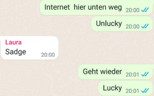 Achterbahn der gefühle in einer Minute.