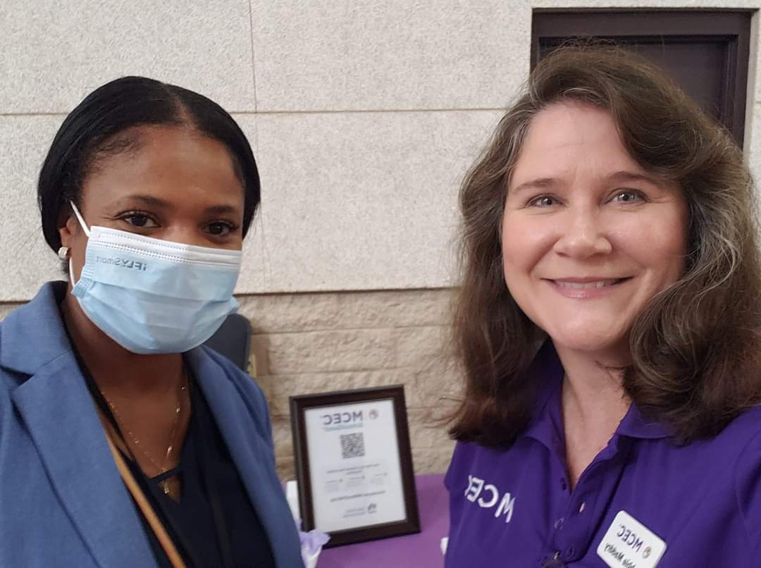 MilitaryChild's tweet photo. Debbie Maddry, #MCEC Community Coordinator in Huntsville, Alabama, shared #MCEC programs and resources with faculty and staff at the @HSVk12 Staff Institute 2022. A great event to kick off the new school year! #backtoschool #student2student #purplestarschools #schoolquest https://t.co/haAvaRKoQJ