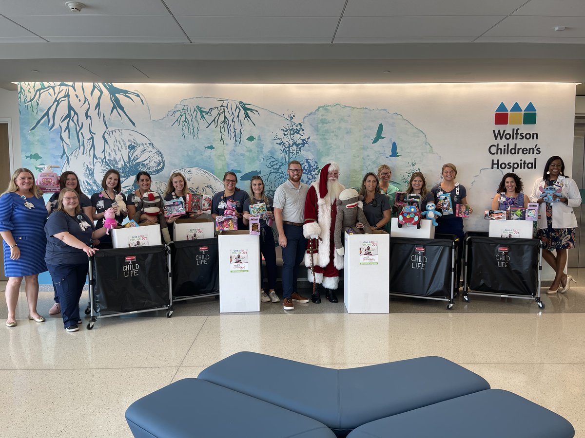 WolfsonChildren's tweet photo. Thank you to our #ChristmasInJuly presenting sponsor, @SoJax! In addition to the monetary donation they made towards our #ChristmasInJuly toy drive, #SOJAX also dropped off a ton of toys that they’ve been collecting at their dealership all month long! 🎁🎄 https://t.co/J7kMV1It9p https://t.co/Lhu5B3Nc7h