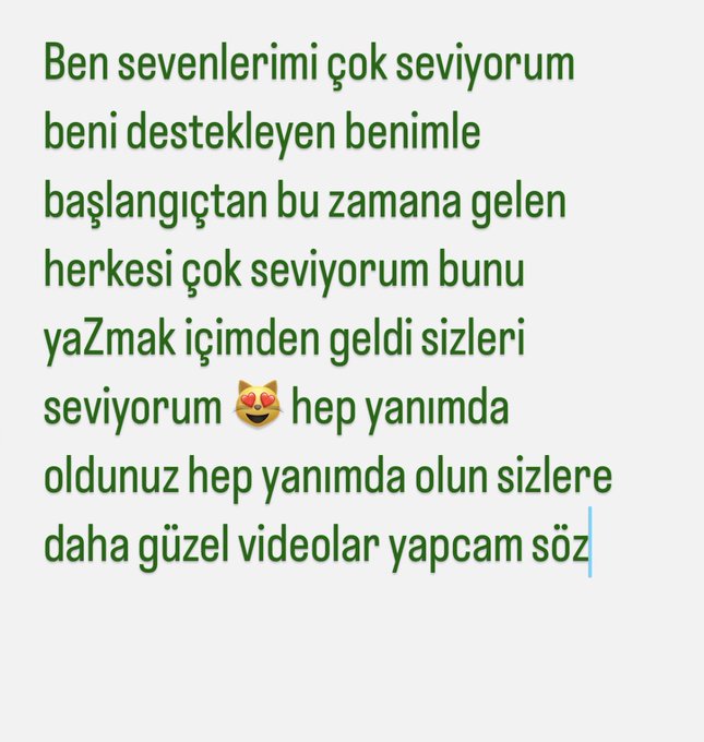 Beni destekleyen herkesi &ccedil;ok seviyorum https://t.co/VUWXyG0I3g<a href="/tag/yerlivemilli"class="tags"><span>#yerlivemilli</span></a>