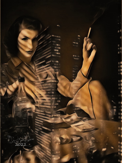 Blackfireink01's tweet photo. "Power Play" by yours truly.
#woman #female #noir #noirart #noirartwork #windowreflection #smoking #crime #femfatale #art #artwork #noirportrait #portrait https://t.co/VXy2x5Ej7T