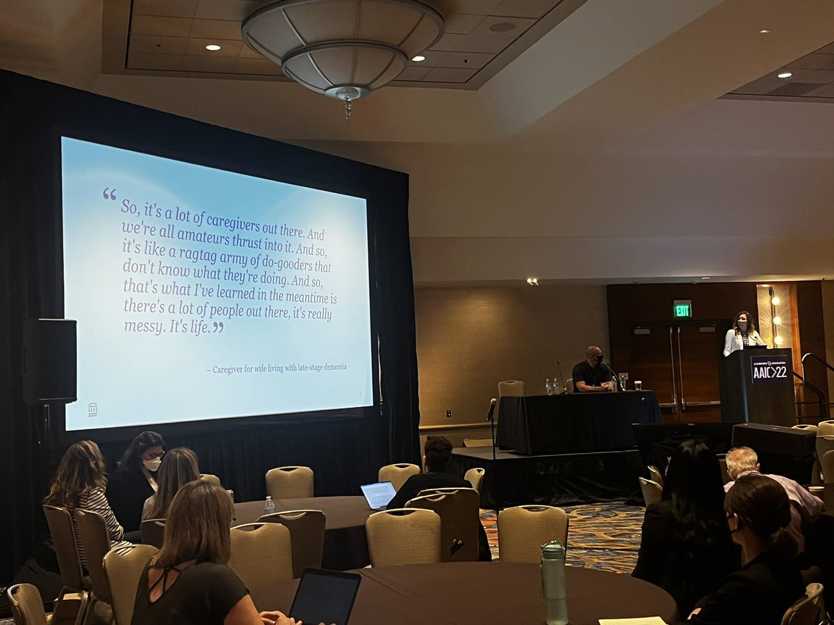 SylJosephy's tweet photo. 🗣 Inspiring talk by @KatieBrandt6 on advanced care planning at the #NPIPIA @ISTAART | Don’t miss her poster at tomorrow’s noon session P1-326! #AAIC22 @DickersonLabMGH @FTDunitBoston https://t.co/L6tqatPzgo