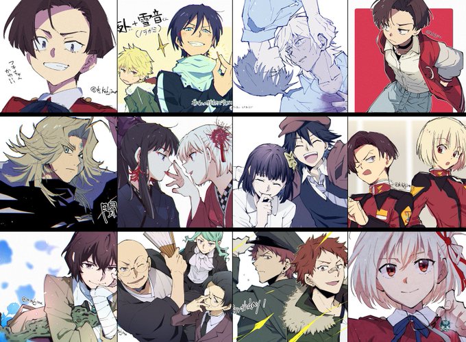 #今月描いた絵を晒そう 

主に #BSD と #リコリコ と #リクエスト all FA
全体図はメディア欄から 