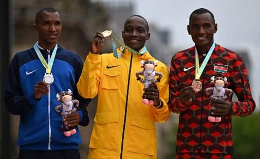 Ben Sorowen (@bensorowen) on Twitter photo Congratulations Dear Victor Kiplangat, Alphonce Felix Simbu (L)  and Michael Mugo Githae, for winning gold, silver and bronze medals for Uganda, Tanzania and Kenya respectively at the men's Marathon final on day two of the ongoing Common Wealth Games 2022 in Birmingham! Congratulations Dear Victor Kiplangat, Alphonce Felix Simbu (L)  and Michael Mugo Githae, for winning gold, silver and bronze medals for Uganda, Tanzania and Kenya respectively at the men's Marathon final on day two of the ongoing Common Wealth Games 2022 in Birmingham!