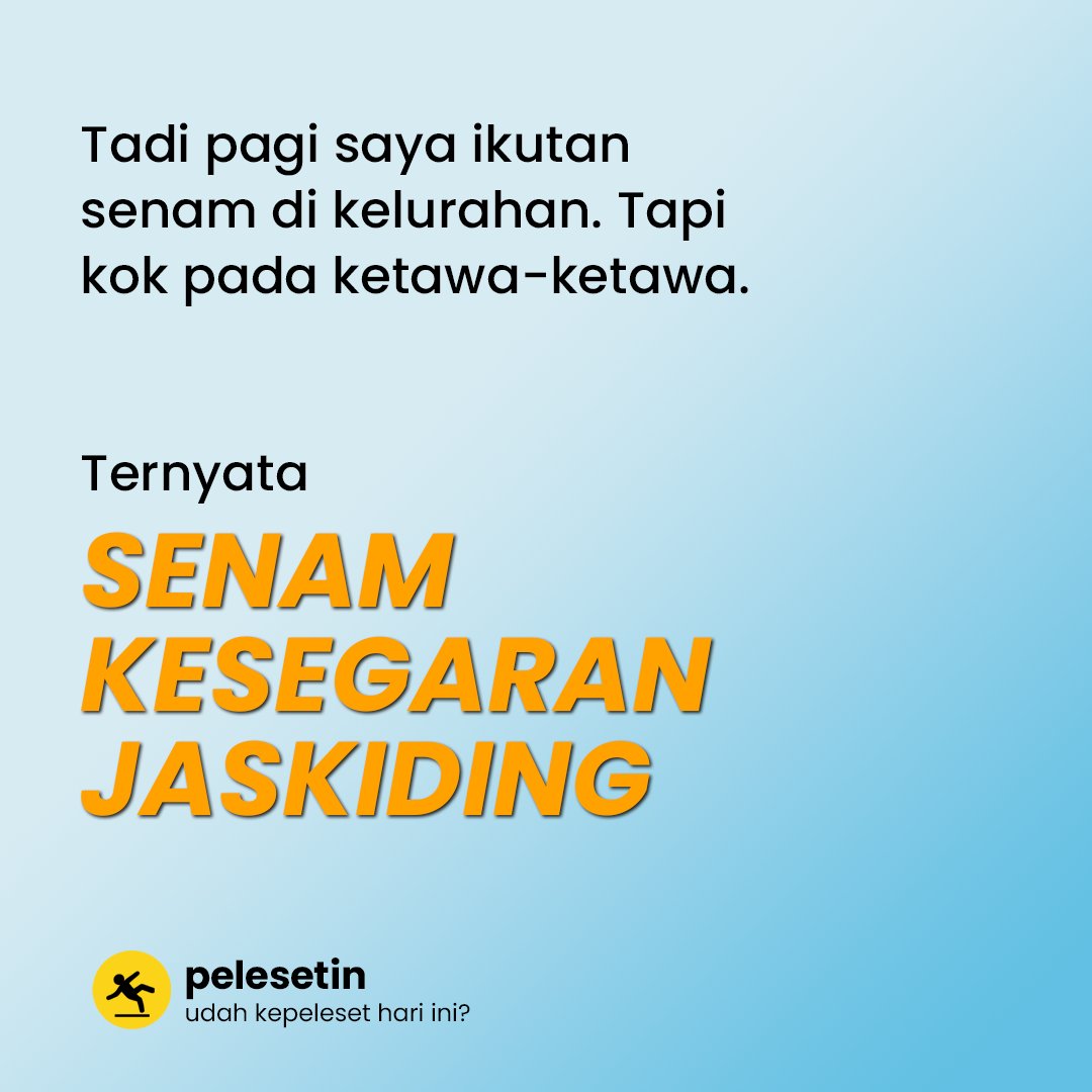 pelesetin's tweet photo. Tau gitu tadi di rumah aja nonton Doraemon.

Udah kepeleset hari ini?

#pelesetin #pelesetan #kepeleset #garing #receh #jokebapakbapak

https://t.co/JsFS0fQ2Vf https://t.co/LDoQTsKSTh