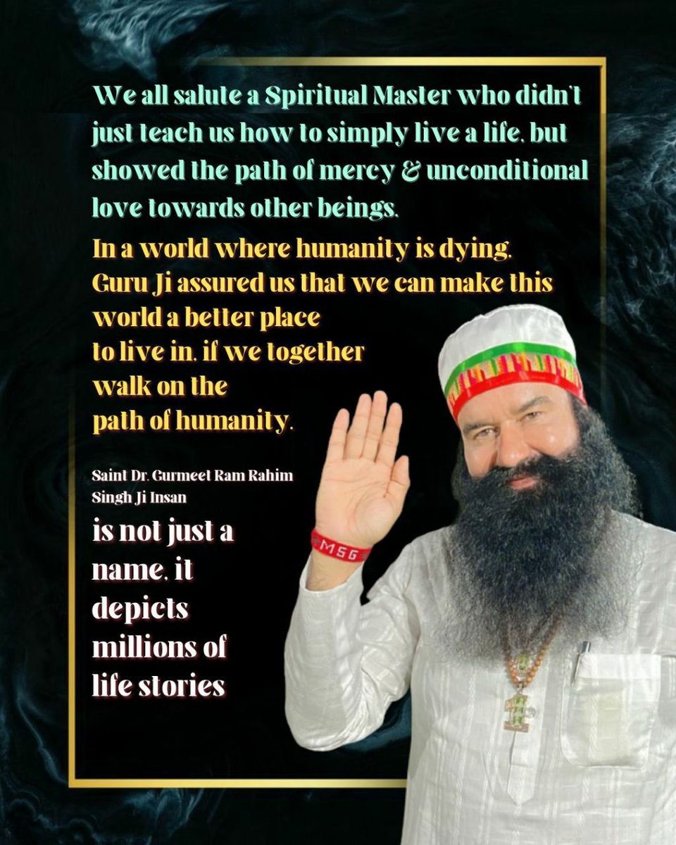 gjanvi130's tweet photo. Our guruji Saint Gurmeet Ram Rahim Ji has taught us various ways to live a simple and peaceful life. We are eagerly waiting for his birth month. His birthday is celebrated all over the world by doing welfare works.
#CountdownBegins only one day to go. https://t.co/wV46CNwxMg