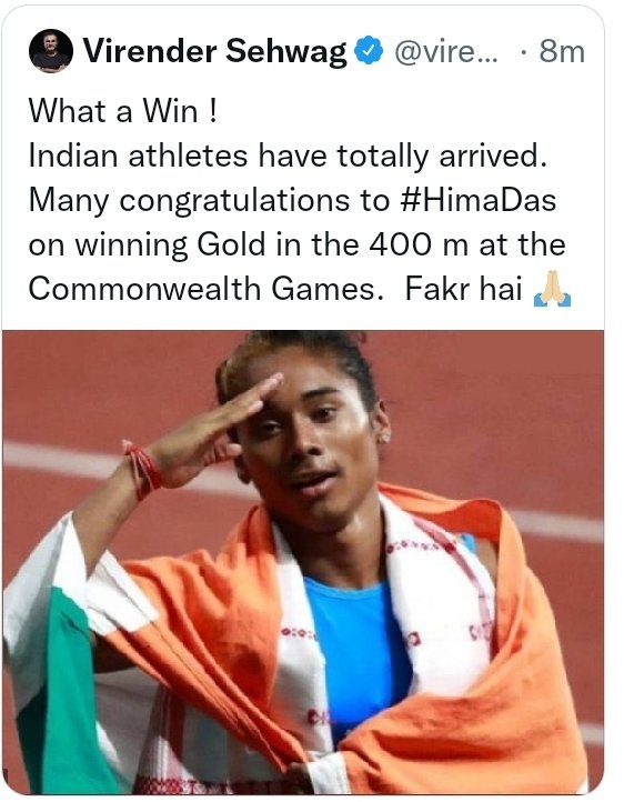 NCMIndiaa's tweet photo. देशभक्ति और अंधभक्ति में थोड़ा नही बल्कि बहुत फर्क होता है ।
#HinaDas #CWG22 #CommonwealthGames2022
@drharjotkamal @virendersehwag https://t.co/O5GJ0WYNqp