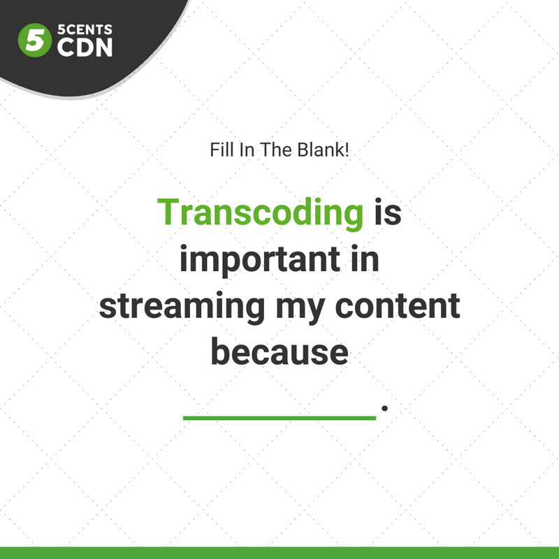 5centsCDN's tweet image. When you want to stream online, you must transcode it before delivering it to audience.

Because people with slower devices &amp;amp; data won&apos;t be able to see your content. ❌ 

👀 What challenges publisher experience without transcoders?

#LiveTranscoding #Transcoder #Simulcasting