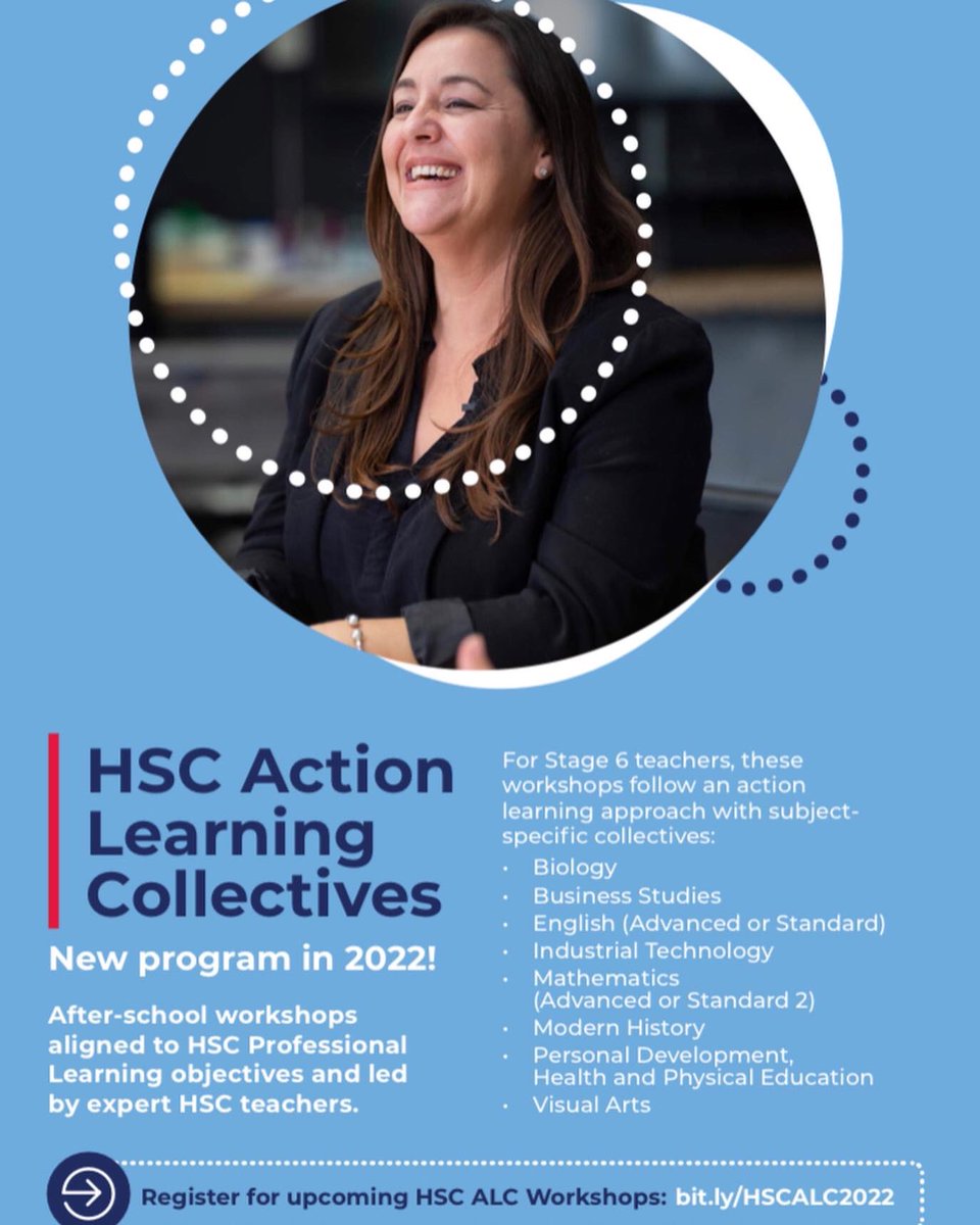 Action Learning Collectives are back! After school workshops supporting #HSC <a href="/NSWEducation/">NSW Dept of Education</a> #teachers in a cycle of improvement using evaluative &amp; reflective practices so that changes to teaching has the desired impact on student outcomes education.nsw.gov.au/teaching-and-l… #education
