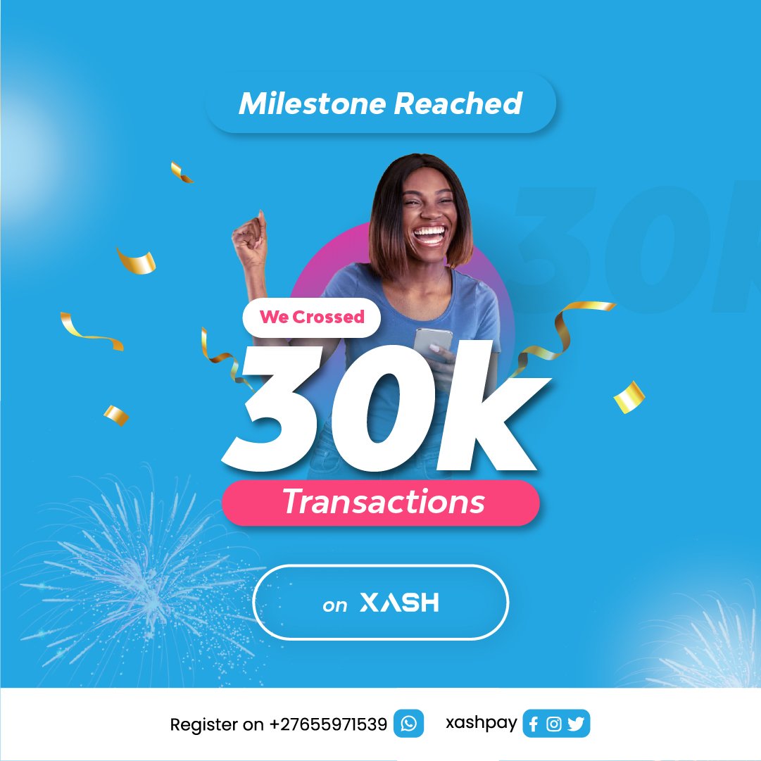 XashPay's tweet image. One small step for Xash, one giant leap for #digitalpayments 

Milestone reached #thankyou

We have crossed 30k transactions mark at Xash Pay since our launch late last year. 

Thank you for trusting us!

#xashpay #xash