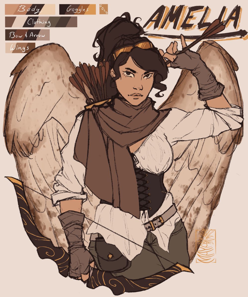 CreativePineap's tweet photo. She's done! 🧡 
Fun fact! Amelia was the first oc I ever created and put actual thought and effort into! 
She's also the character insert for Wings of Love and War. ✨️
#undertale #undertaleoc #OC https://t.co/yaypcum644