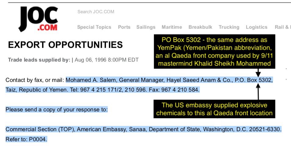 MancunianQuiet's tweet photo. #CIA contractor #BillyWaugh trained #alQaeda in 1990s Yemen
#USembassy Yemen sourced explosive chemicals for KSM's hosts & financiers in 1996
#MACVSOG veteran #DaveDean helped setup KSM's front company in 1997 Yemen when Dean was my work colleague
LINK: https://t.co/WV9kHvpb4Z https://t.co/f1DnZNG3ud