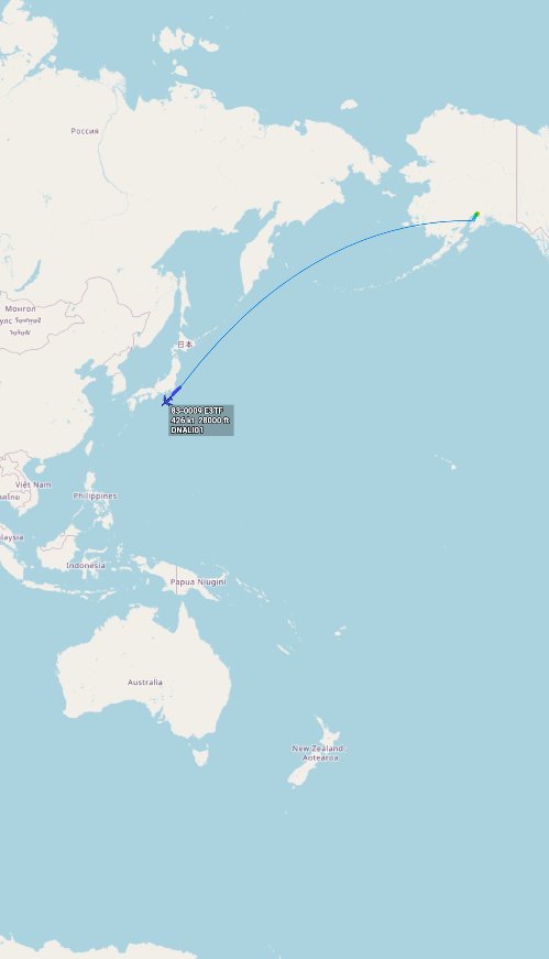 Oceanworldfree's tweet photo. 🇺🇲USAF DNALI0 183-0009 #AE11F2 heading to #EastChinaSea
&amp; #SouthChinaSea

Boeing E-3C Sentry https://t.co/uRoMhqQj2g