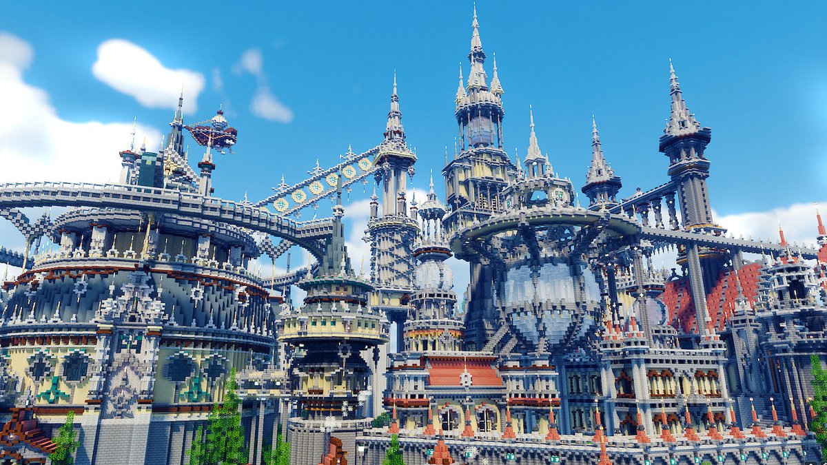 Rana_r0ss0's tweet photo. ちょうど１年前にマイクラで作ったシリーズ:天空都市のお城 https://t.co/HRrHJ5IcjY