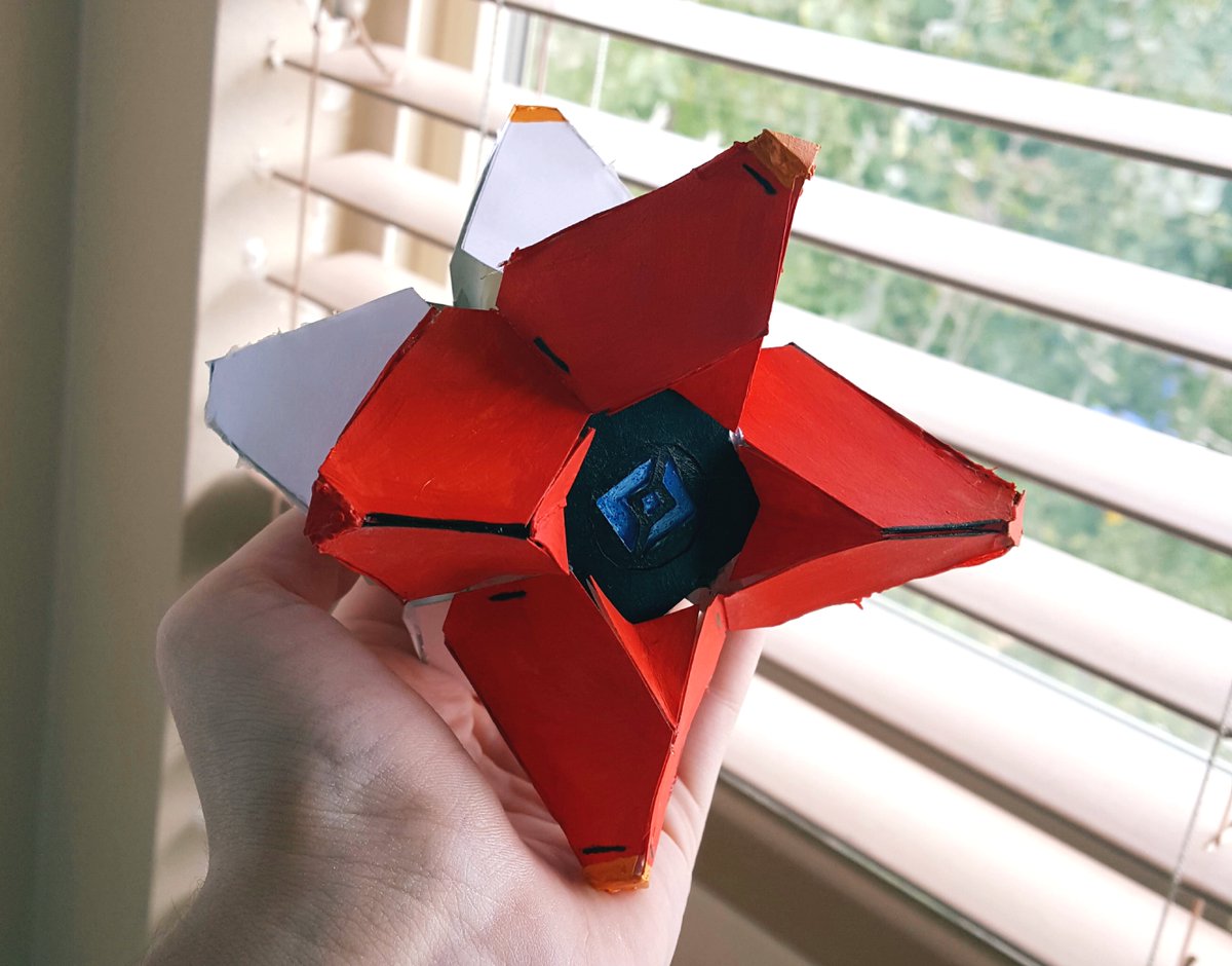 PapermintMilk's tweet image. Made a papercraft of my guardians ghost specs, This is the first shell he had #destiny2art
