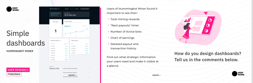 deepwork_studio's tweet photo. More often than not, we've found that simple and intuitive is better when it comes to dashboards. Need help designing yours? We can help! https://t.co/iDqjXpV9BM
#Design #WebDesign #Dashboard #UX #UserResearchFindings #DeepWorkStudo https://t.co/yvw6rEX6yH