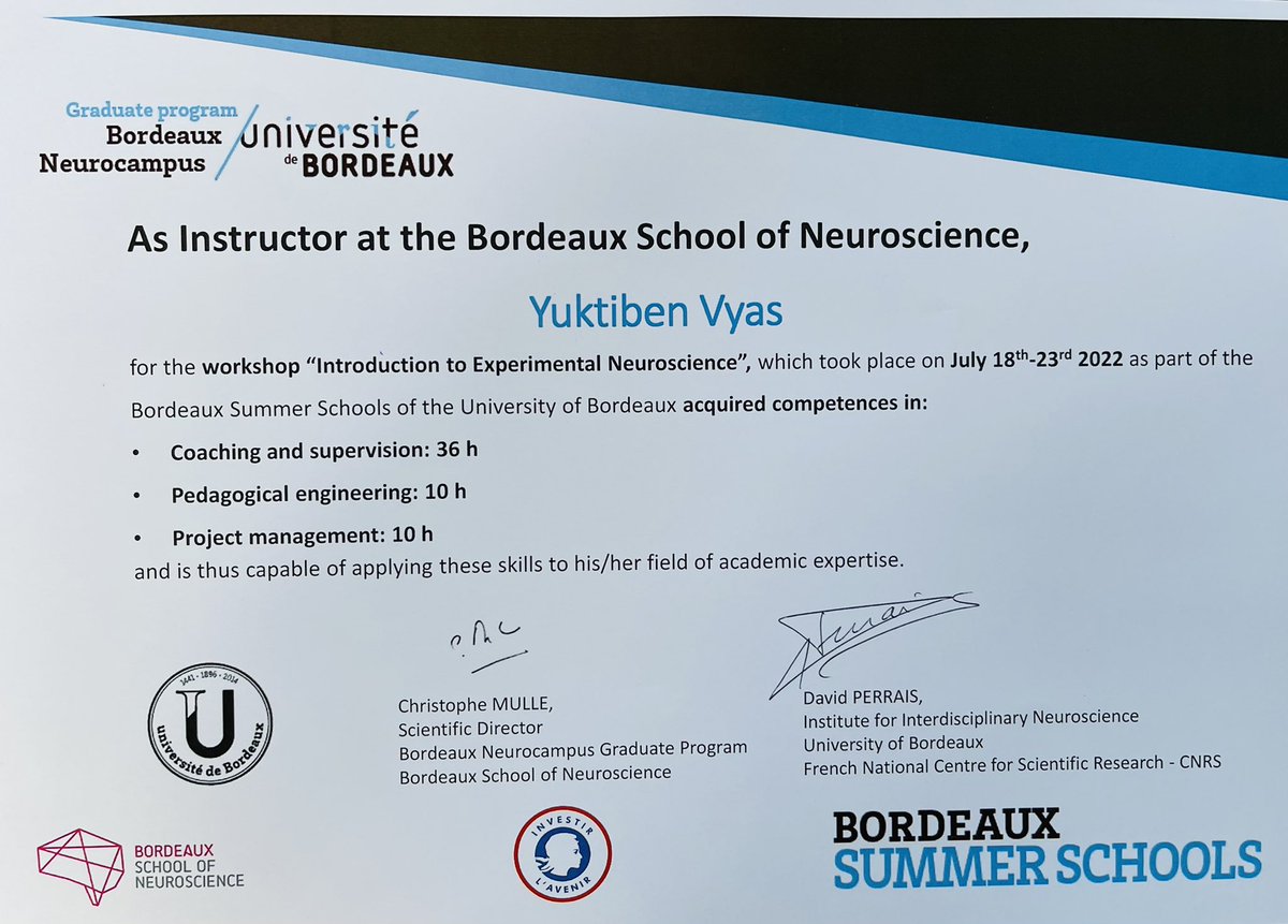 And here we are at the end of the course! Teaching has always been a passion of mine, and it’s even more rewarding with motivated and talented students. A pleasure to teach them in vitro and in vivo patch clamp electrophysiology @bdxneuroschool @Neuro_Bordeaux @univbordeaux_EN