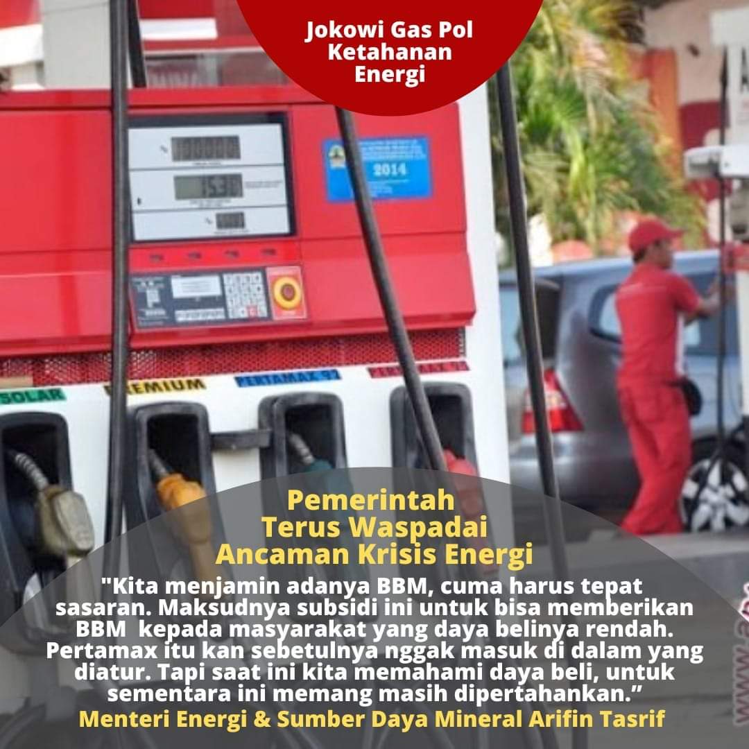 Upaya pemerintah Jokowi waspadai ancaman krisis energi.
<a href="/KementerianESDM/">Kementerian Energi dan Sumber Daya Mineral RI</a> <a href="/jokowi/">Joko Widodo</a>