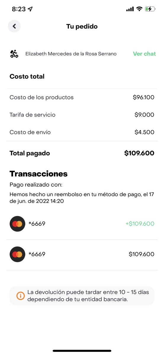 Rappi me cancelo un pedido del 17 de jun de 2022 lleva 1 mes y 13 días sin hacerme la devolución, ni contestar los mensajes que se dejan en soporte <a href="/RappiColombia/">Rappi Colombia</a>