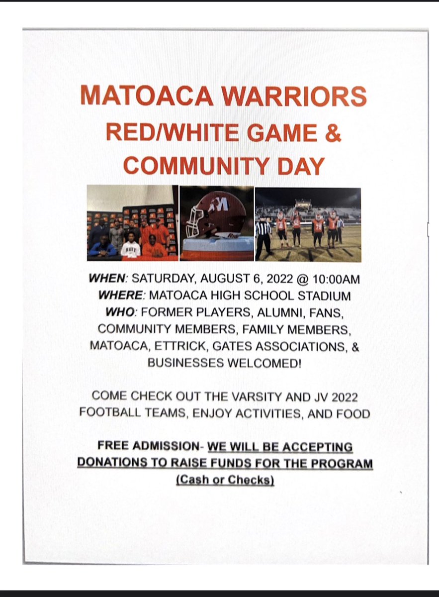 Come out and support the program next Saturday! #family #warriorpride
