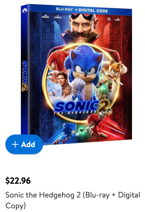 cheaperthannso's tweet photo. Two copies of Sonic the Hedgehog 2 on Blu-Ray are cheaper than Nintendo Switch Online + Expansion Pack. https://t.co/su66wkEN3d