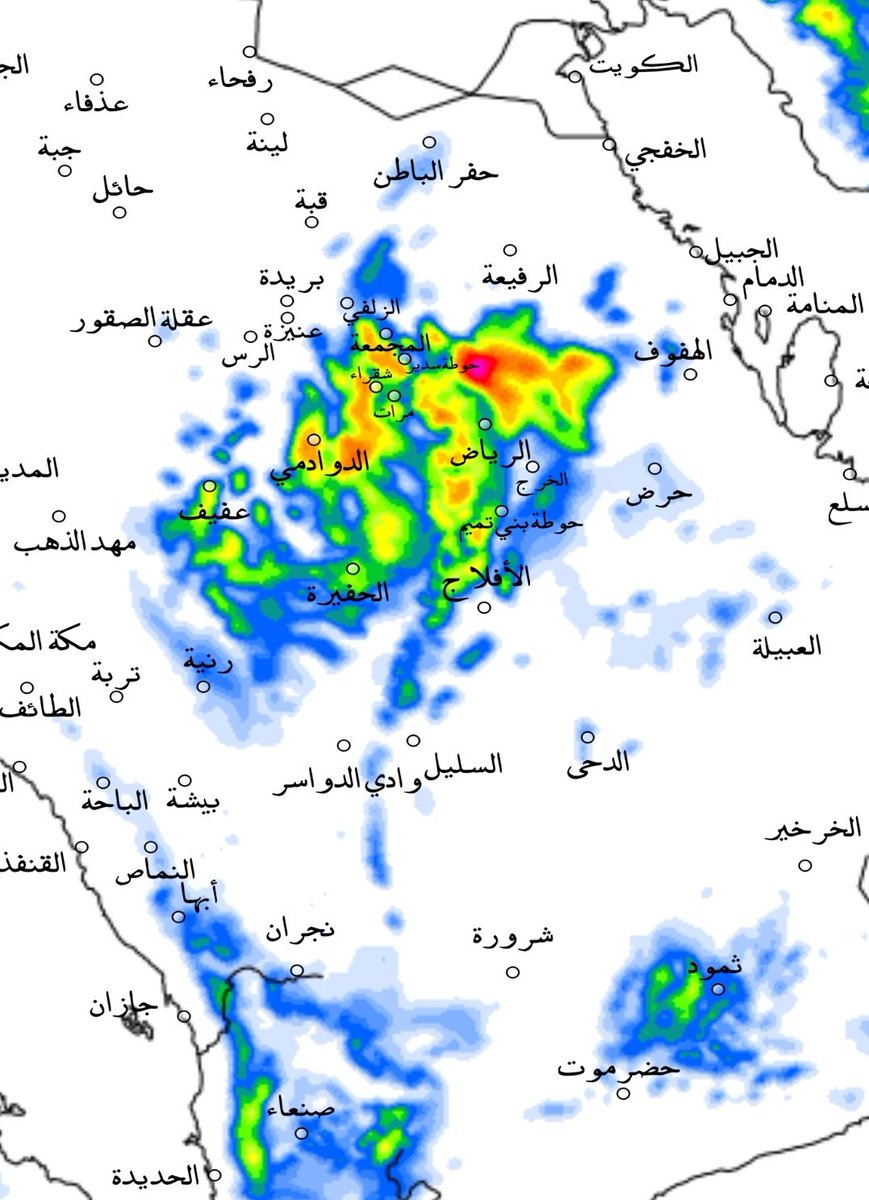 تعرف على خريطة الأمطار اليوم على مناطق المملكة - صحيفة تواصل الالكترونية