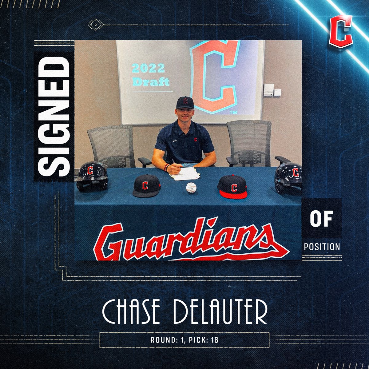 We have signed our first round selection, OF Chase DeLauter, and our remaining 21 selections from the 2022 MLB Draft.

Welcome to Cleveland, fellas. 👏

#ForTheLand