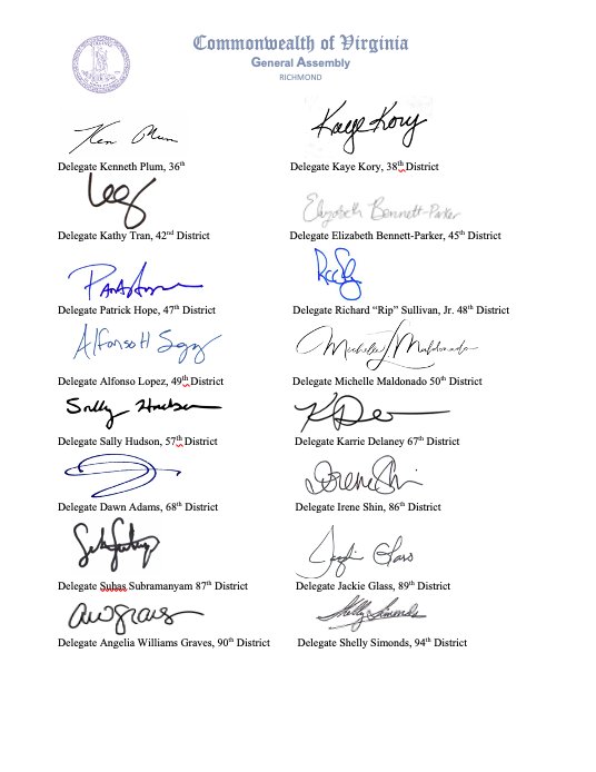 Sam_Rasoul's tweet photo. 30 VA Legislators ask @POTUS to do all you can to ensure Virginian Asim Ghafoor is granted bail, adequate defense, and humane treatment in his case in the UAE. 

We join @timkaine, @MarkWarner, @JenniferWexton, @DonBeyerVA, &amp; @GerryConnolly in expecting this minimum dignity. https://t.co/Yy8yNV3XnG