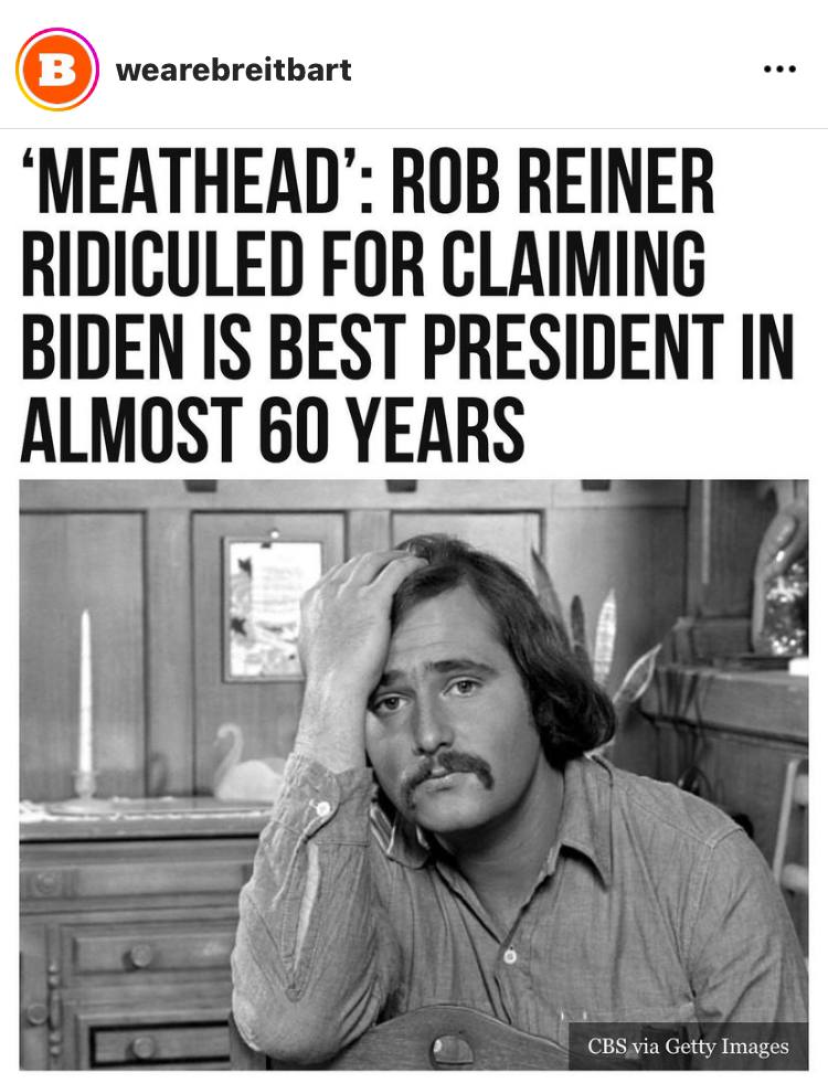 DBoggss510's tweet image. #Meathead 
@robreiner 
#LiberalismIsAMentalDisorder 
#archiebunker knows Rob is a meathead