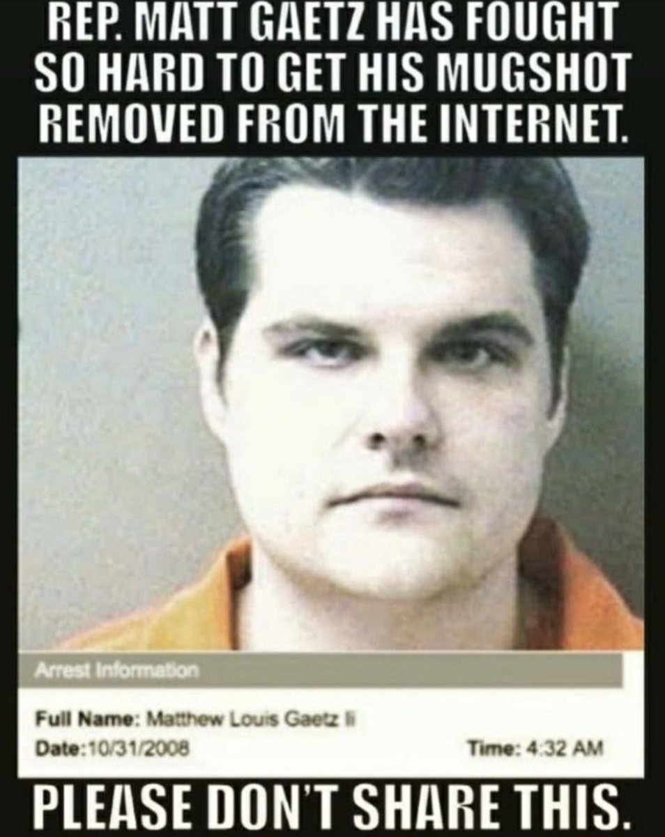 happycrazytown's tweet photo. @mattgaetz You both will be in prison. https://t.co/uYAqrmk3kf