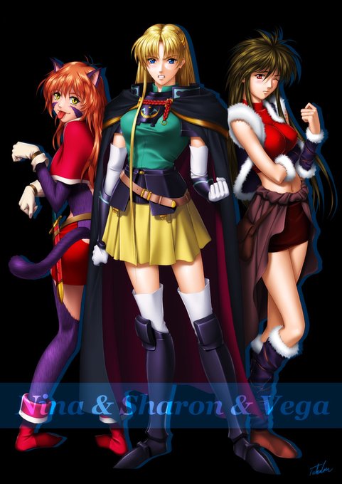 1 ワーズワースのシャロンとニーナとベガ。
2 同人シャロンと愉快な仲間達の購入特典のDL用おまけの作業中画像。
3 同人がんばれシャロンちゃん2のおまけ作業中画像。
4 同人がんばれシャロンちゃんA超豪華版用おまけ画像。
普通のCGがほぼ無い～。😟
豚は匹かしらん?🙄

#見た人もなにか3人組をあげ 