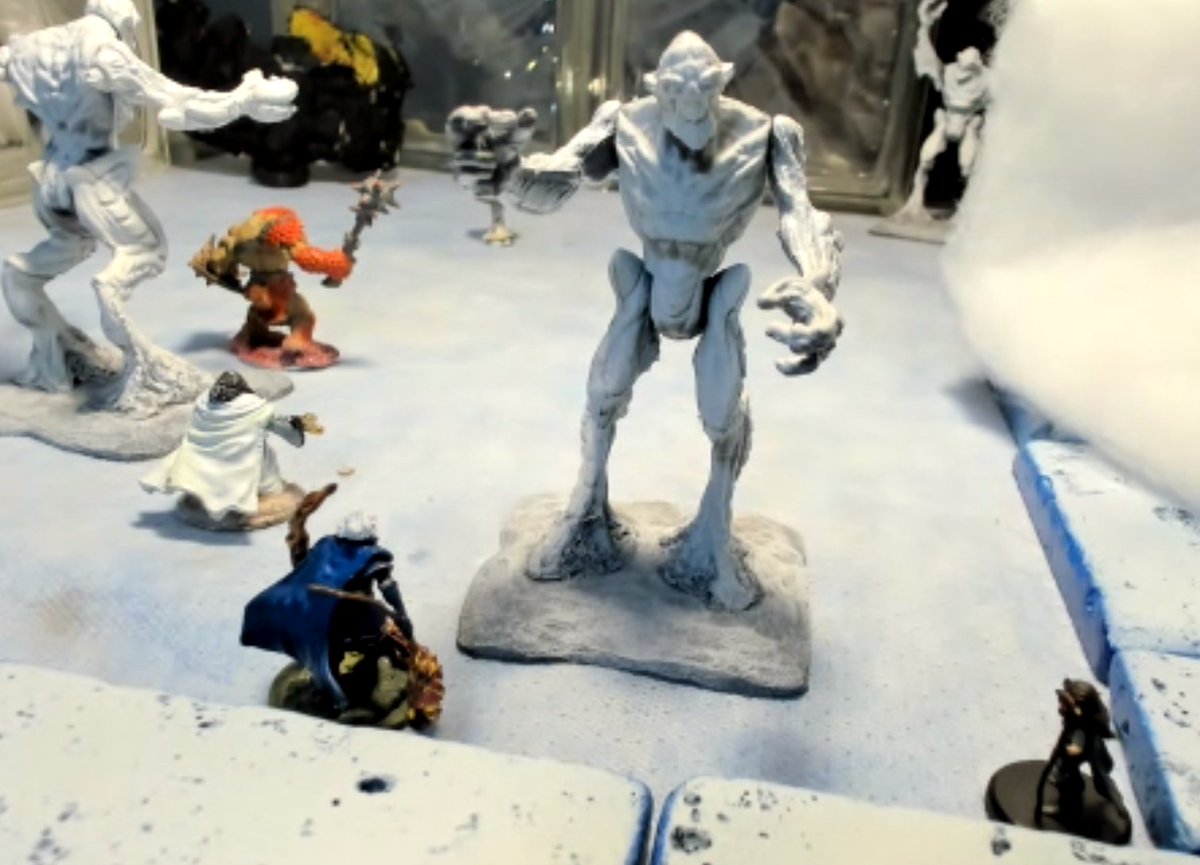 Dollar store figures + paint = ice trolls!  #DnD