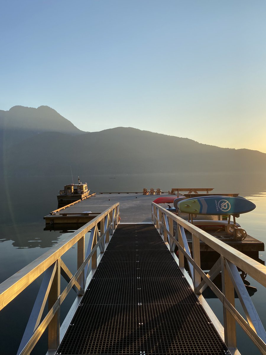 Our brand new dock has been installed and ready to welcome guests to Klahoose Wilderness Resort ! @QXMC #klahooseresort