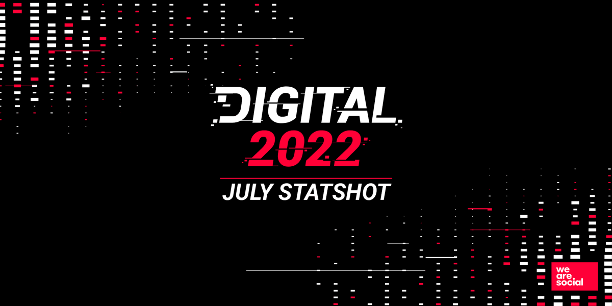 wearesocial's tweet photo. We're over halfway through the year which means one thing.
Data junkies, get ready. Our Digital 2022 July Statshot is on its way.
Dropping 21.07.22
#Digital2022 #JulyStatshot https://t.co/I4VTO90cDa