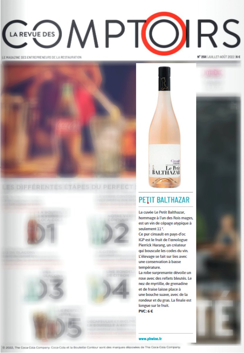 Comme par hasard,
Le Petit Balthazar rosé 2021 dans la La Revue des Comptoirs ! 😉😎🍷
#balthazardanslapresse 
@agence_force4  @les_celliers_jean_dalibert  @paysdocigpwines