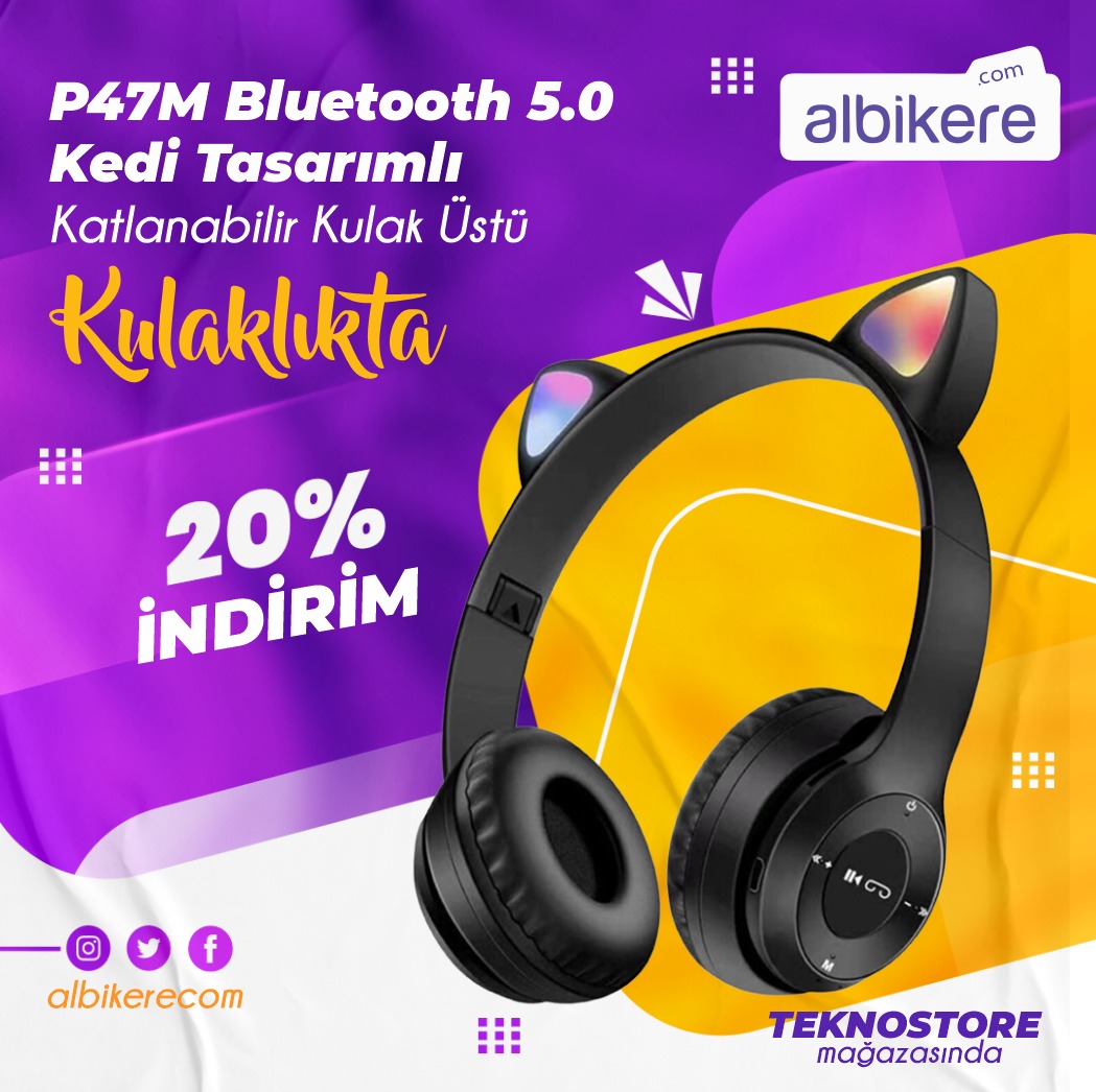 Kedi tasarımlı katlanabilir kulak üstü kulaklıkta %20 indirim!
Farklı renk seçenekleriyle albikere.com'da😍
.
.
.
#kulaklık #keditasarımlı #teknostore #indirim #kampanya #albikere #albikerenoktacom #yüzlercemağaza #teknolojikaletler #bluetooth