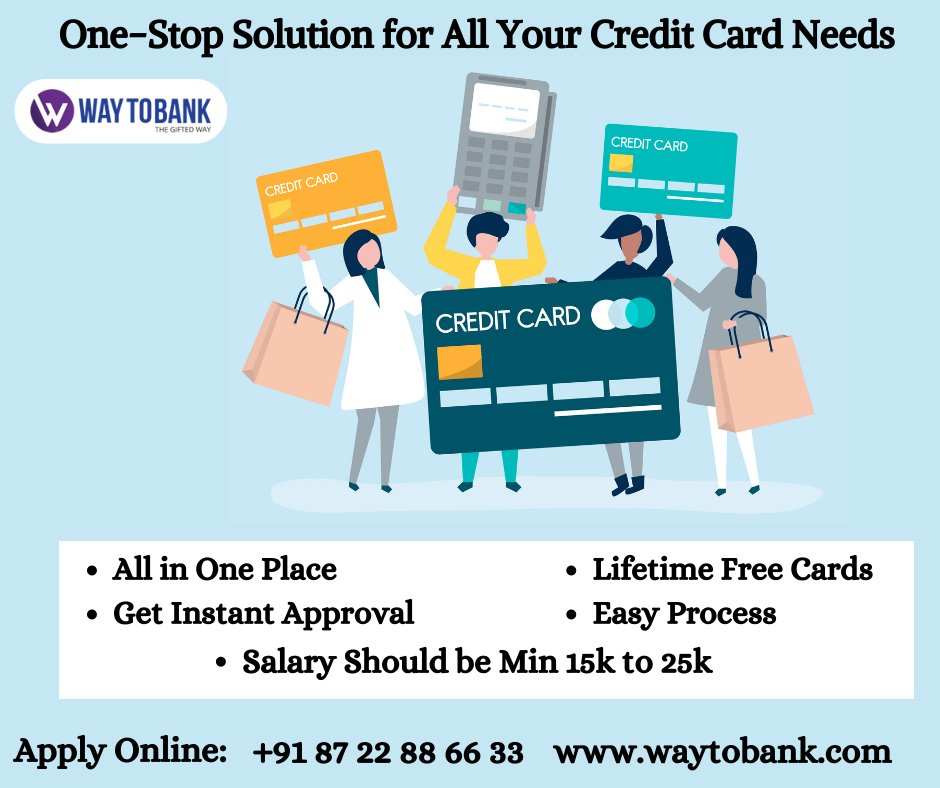 waytobankweb's tweet image. One Stop Solution For All your Credit Card Requirements. WaytoBank Offering Instant Approval with Lifetime Free Cards Online. Apply Now!

For Apply Online:
Call: +91-87 22 88 66 33
Visit: waytobank.com/credit-card

#CreditCard #CreditCards #Applycreditcard #CreditcardOnline